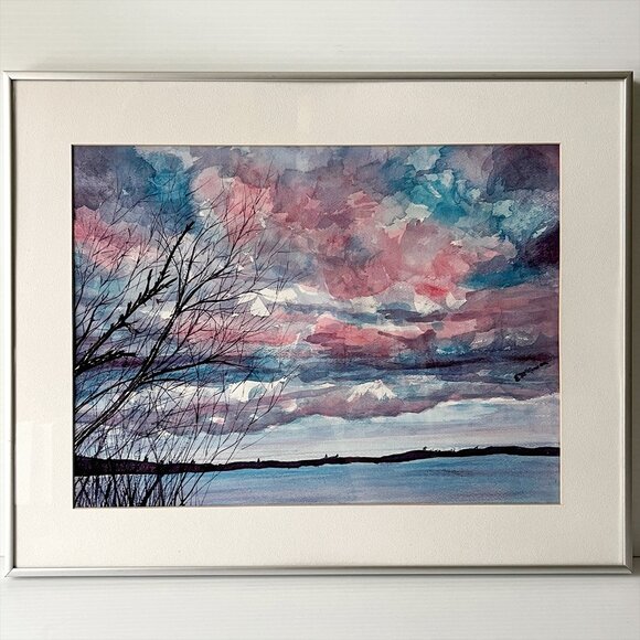 Original Eileen McGowan Watercolor Landscape Painting Signed Framed - Picture 1 of 7